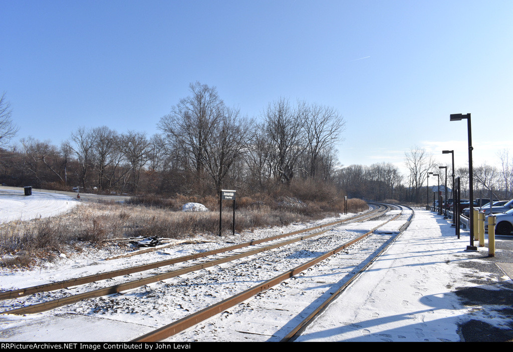 Looking east from Annandale Station-what is unique about this depot is that the trains stop on the track furthest from the platform